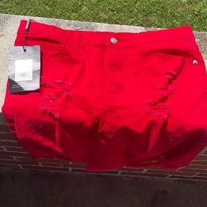 Red mini skirt pretty little thing